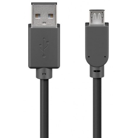 Goobay | USB cable | Male | 4 pin USB Type A | Male | Black | 5 pin Micro-USB Type B | 3 m